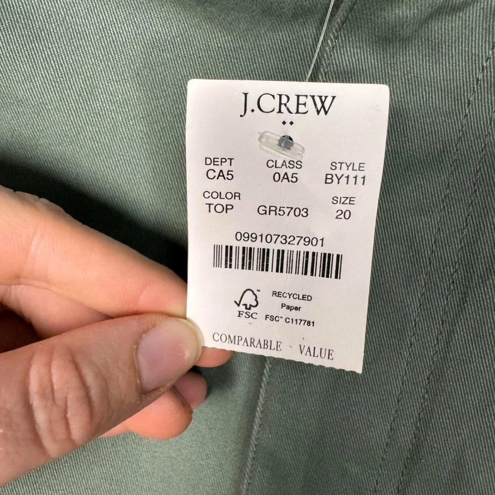 NWT J.Crew‎ Factory Womens Stretch Knee Length Pencil Skirt Sage Green
